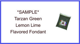 Tarzan Green Lemon Lime Fondant Sample