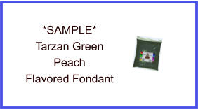 Tarzan Green Peach Fondant Sample