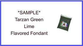 Tarzan Green Lime Fondant Sample