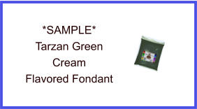 Tarzan Green Cream Fondant Sample