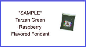 Tarzan Green Raspberry Fondant Sample