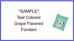 Teal Grape Fondant Sample