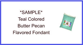 Teal Butter Pecan Fondant Sample