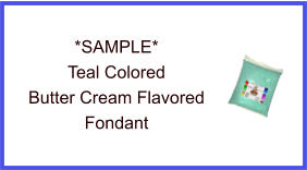 Teal Butter Cream Fondant Sample