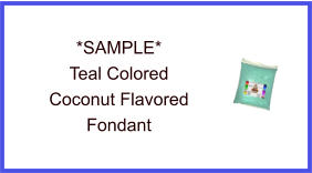 Teal Coconut Fondant Sample