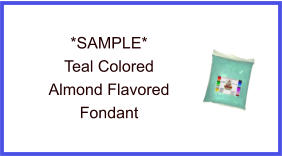 Teal Almond Fondant Sample