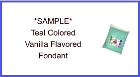 Teal Vanilla Fondant Sample