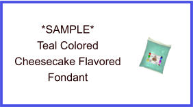 Teal Cheesecake Fondant Sample