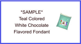 Teal White Chocolate Fondant Sample