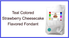 Teal Strawberry Cheesecake Fondant