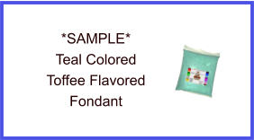 Teal Toffee Fondant Sample