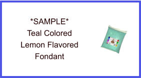 Teal Lemon Fondant Sample