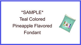 Teal Pineapple Fondant Sample