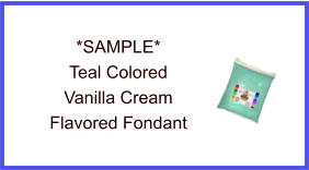 Teal Vanilla Fondant Sample