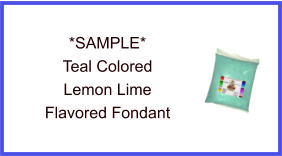 Teal Lemon Lime Fondant Sample