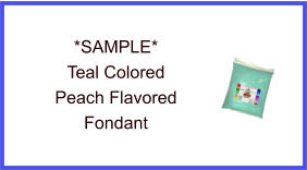 Teal Peach Fondant Sample