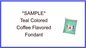 Teal Coffee Fondant Sample