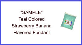 Teal Strawberry Banana Fondant Sample