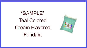 Teal Cream Fondant Sample