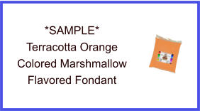 Terracotta Orange Marshmallow Fondant Sample