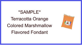 Terracotta Orange Marshmallow Fondant Sample