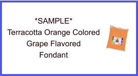Terracotta Orange Grape Fondant Sample
