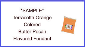 Terracotta Orange Butter Pecan Fondant Sample