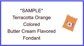 Terracotta Orange Butter Cream Fondant Sample