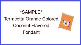 Terracotta Orange Coconut Fondant Sample