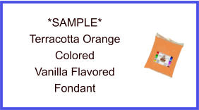 Terracotta Orange Vanilla Fondant Sample