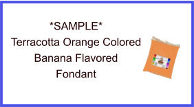 Terracotta Orange Banana Fondant Sample