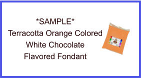 Terracotta Orange White Chocolate Fondant Sample
