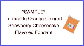 Terracotta Orange Strawberry Cheesecake Fondant Sample