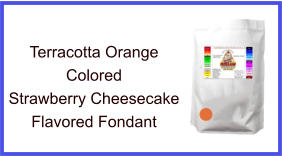 Terracotta Orange Strawberry Cheesecake Fondant