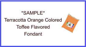 Terracotta Orange Toffee Fondant Sample