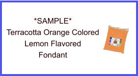 Terracotta Orange Lemon Fondant Sample
