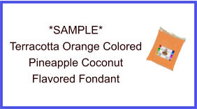 Terracotta Orange Pineapple Coconut Fondant Sample