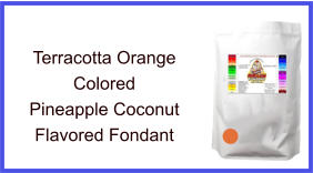 Terracotta Orange Pineapple Coconut Fondant