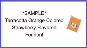 Terracotta Orange Strawberry Fondant Sample