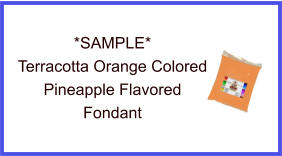 Terracotta Orange Pineapple Fondant Sample
