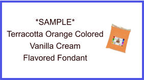 Terracotta Orange Vanilla Fondant Sample