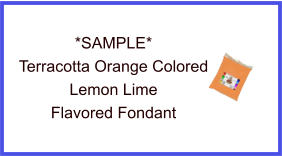 Terracotta Orange Lemon Lime Fondant Sample