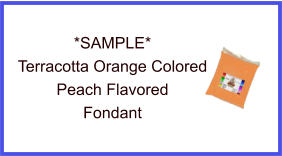 Terracotta Orange Peach Fondant Sample