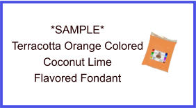 Terracotta Orange Coconut Lime Fondant Sample