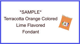 Terracotta Orange Lime Fondant Sample