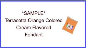Terracotta Orange Cream Fondant Sample