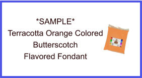 Terracotta Orange Butterscotch Fondant Sample