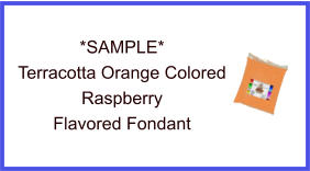 Terracotta Orange Raspberry Fondant Sample