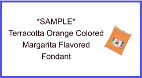 Terracotta Orange Margarita Fondant Sample