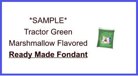 Tractor Green Marshmallow Fondant Sample